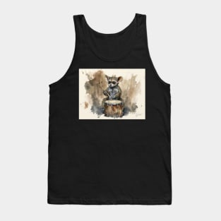 Cute Bush Baby With A Drum Tank Top